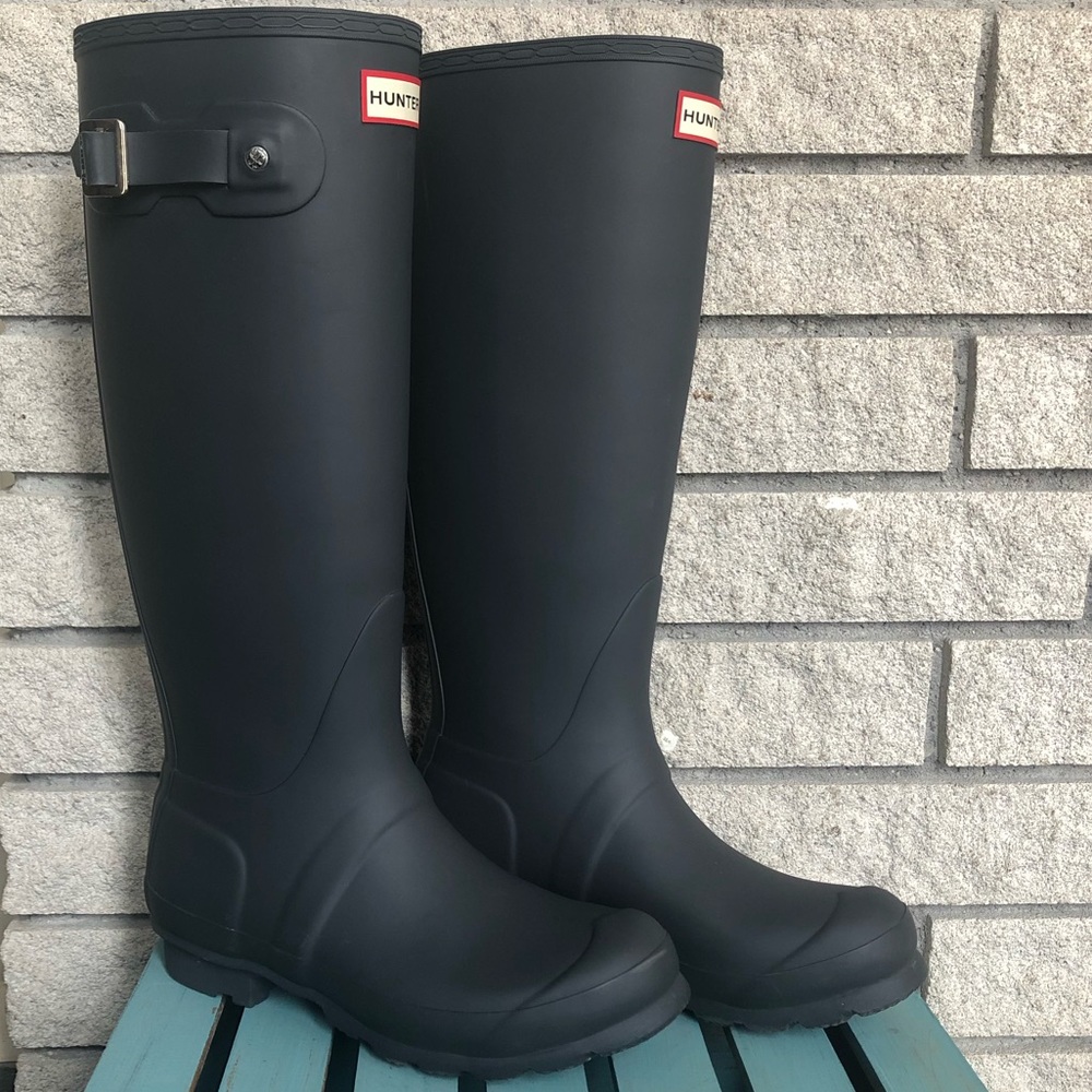 Tall Hunter boots.